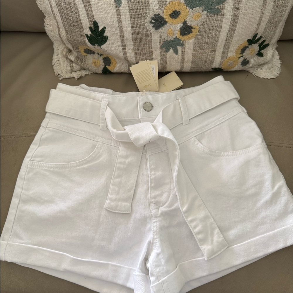 Maje Illo Tie-Waist Denim Shorts